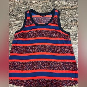 Tommy Hilfiger Red and Blue Patterned Top